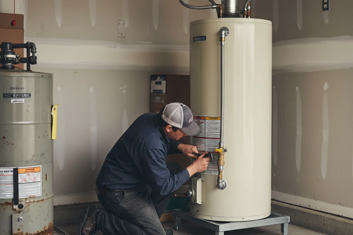 Water heater and shutoff valve replacement in Mc Intosh